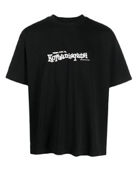 T-shirt girocollo stampata nera e bianca di Bonsai