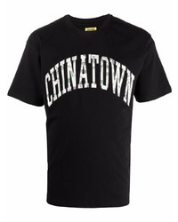 T-shirt girocollo stampata nera e bianca di Chinatown Market