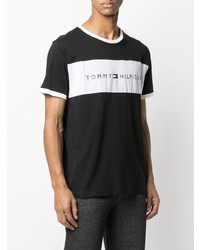 T-shirt girocollo stampata nera e bianca di Tommy Hilfiger