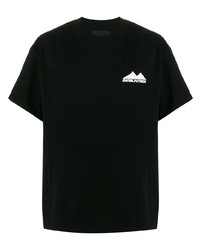 T-shirt girocollo stampata nera e bianca di Daniel Patrick