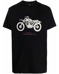 T-shirt girocollo stampata nera e bianca di Deus Ex Machina