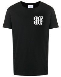 T-shirt girocollo stampata nera e bianca di Dondup