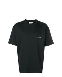T-shirt girocollo stampata nera e bianca di Drôle De Monsieur
