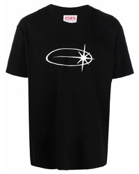 T-shirt girocollo stampata nera e bianca di EDEN power corp