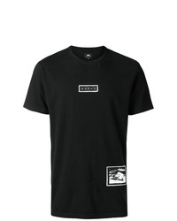 T-shirt girocollo stampata nera e bianca di Edwin