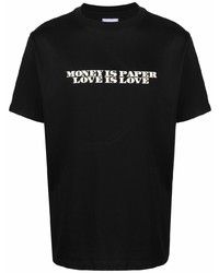 T-shirt girocollo stampata nera e bianca di Family First