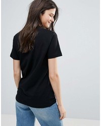 T-shirt girocollo stampata nera e bianca di French Connection