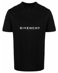 T-shirt girocollo stampata nera e bianca di Givenchy