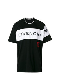 T-shirt girocollo stampata nera e bianca di Givenchy