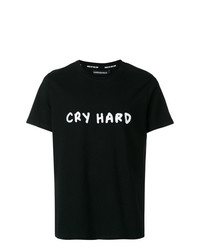 T-shirt girocollo stampata nera e bianca di House of Holland