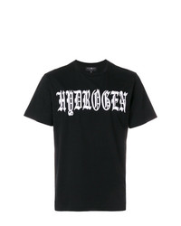 T-shirt girocollo stampata nera e bianca di Hydrogen
