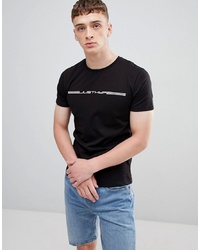 T-shirt girocollo stampata nera e bianca di Hype