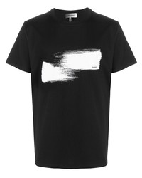 T-shirt girocollo stampata nera e bianca di Isabel Marant