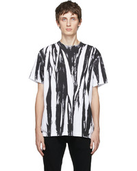T-shirt girocollo stampata nera e bianca di Johnlawrencesullivan