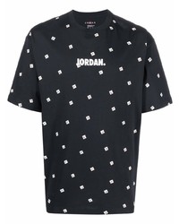 T-shirt girocollo stampata nera e bianca di Jordan