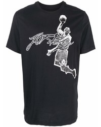 T-shirt girocollo stampata nera e bianca di Jordan