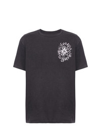 T-shirt girocollo stampata nera e bianca di Julien David