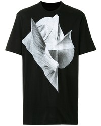 T-shirt girocollo stampata nera e bianca di Julius