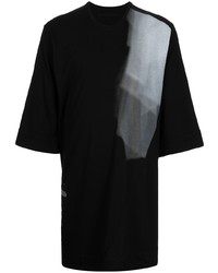 T-shirt girocollo stampata nera e bianca di Julius
