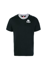 T-shirt girocollo stampata nera e bianca di Kappa