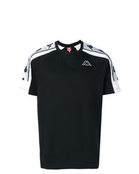 T-shirt girocollo stampata nera e bianca di Kappa