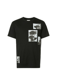 T-shirt girocollo stampata nera e bianca di Kent & Curwen