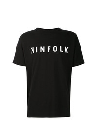 T-shirt girocollo stampata nera e bianca di Kinfolk