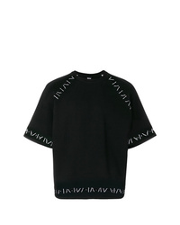 T-shirt girocollo stampata nera e bianca di Ktz