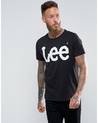 T-shirt girocollo stampata nera e bianca di Lee