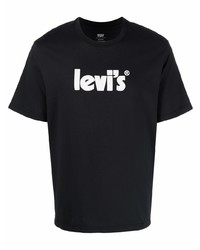 T-shirt girocollo stampata nera e bianca di Levi's