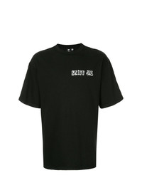 T-shirt girocollo stampata nera e bianca di Liam Hodges