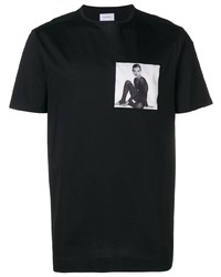 T-shirt girocollo stampata nera e bianca di Limitato