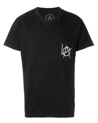 T-shirt girocollo stampata nera e bianca di Local Authority