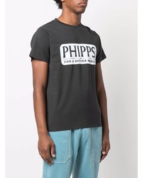 T-shirt girocollo stampata nera e bianca di Phipps