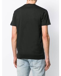 T-shirt girocollo stampata nera e bianca di DSQUARED2