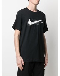 T-shirt girocollo stampata nera e bianca di Nike
