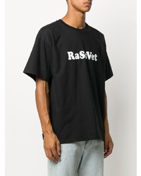 T-shirt girocollo stampata nera e bianca di PACCBET