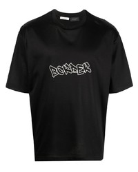 T-shirt girocollo stampata nera e bianca di Low Brand