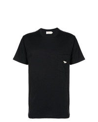 T-shirt girocollo stampata nera e bianca di MAISON KITSUNÉ