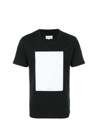 T-shirt girocollo stampata nera e bianca di Maison Margiela