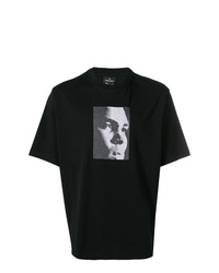 T-shirt girocollo stampata nera e bianca di Marcelo Burlon County of Milan