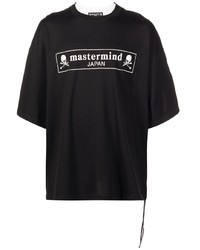 T-shirt girocollo stampata nera e bianca di Mastermind Japan
