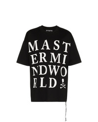 T-shirt girocollo stampata nera e bianca di Mastermind Japan