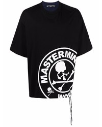 T-shirt girocollo stampata nera e bianca di Mastermind World