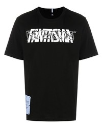 T-shirt girocollo stampata nera e bianca di McQ
