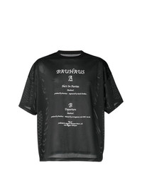 T-shirt girocollo stampata nera e bianca di Midnight Studios