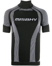 T-shirt girocollo stampata nera e bianca di Misbhv