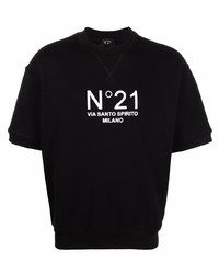 T-shirt girocollo stampata nera e bianca di N°21
