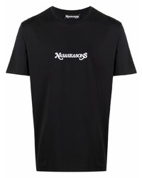 T-shirt girocollo stampata nera e bianca di Nasaseasons