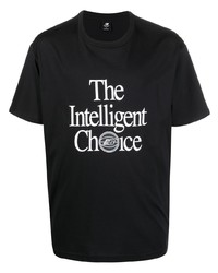 T-shirt girocollo stampata nera e bianca di New Balance